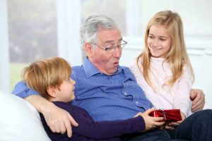 Aging parents - Grandfather with grandchildren