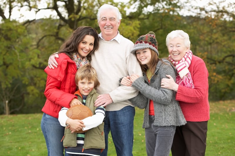 Grandparents with grandchildren