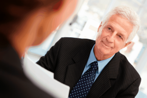 Job interview of older worker