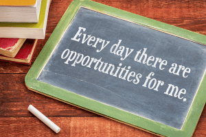 Opportunities written on slate