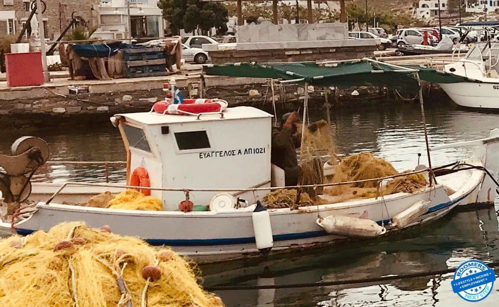 Fishing is a major industry on Naxos Greece