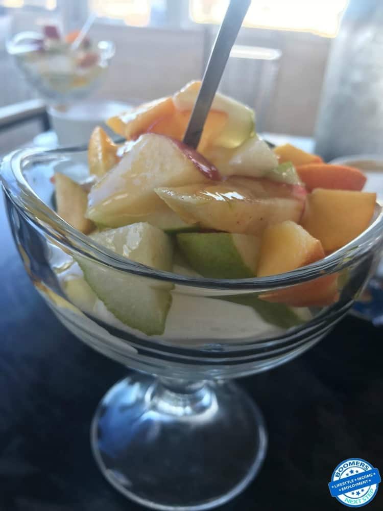 Naxos yoghurt served with fresh fruits