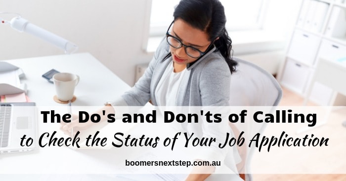 check on your job application
